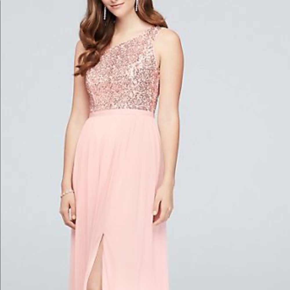 Rose gold and blush dress